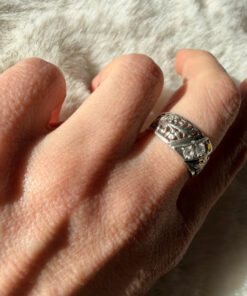 Vintage Soviet 90s, sterling silver ring Uk size O#8