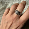 Vintage Soviet 90s, sterling silver ring Uk size O#8