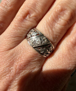 Vintage Soviet 90s, sterling silver ring Uk size O