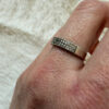 Sterling silver ring with sparkling stones Uk size O1/2