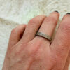 Sterling silver ring with sparkling stones Uk size O1/2
