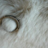Sterling silver ring with sparkling stones Uk size O1/2