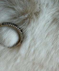 Sterling silver ring with sparkling stones Uk size O1/2