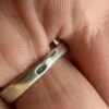 Sterling silver ring with sparkling stones Uk size O1/2