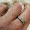 Sterling silver ring with sparkling stones Uk size O1/2