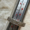 Sterling silver ring with sparkling stones Uk size O1/2
