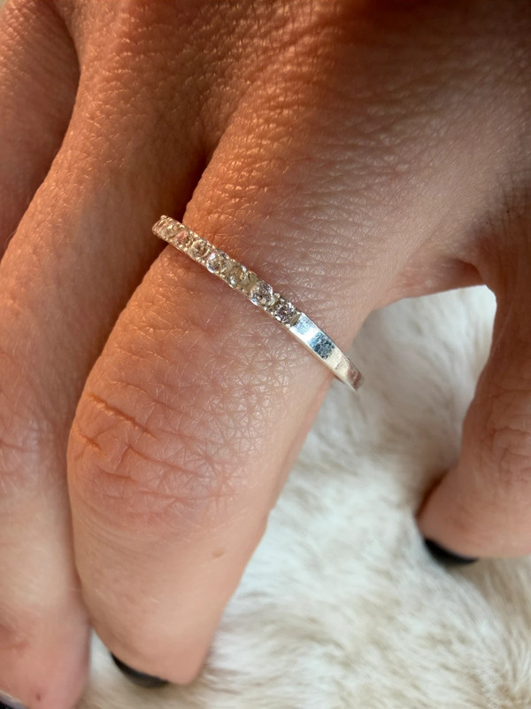 Sterling silver ring Uk size N
