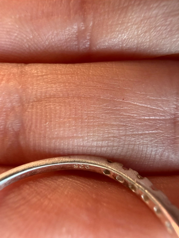Sterling silver ring Uk size N