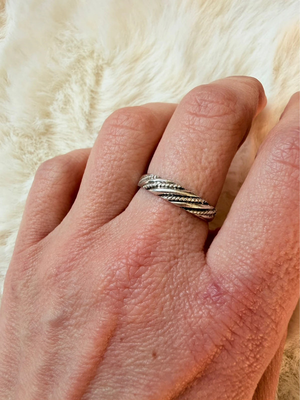Typical Soviet sterling silver ring Uk size P