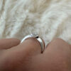 Uk size L, sterling silver ring with CZ