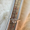 Uk size L, sterling silver ring with CZ