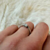 Uk size L, sterling silver ring with CZ