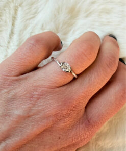 Uk size L, sterling silver ring with CZ