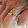 Uk size L, sterling silver ring with CZ