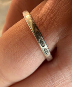 Uk size L, sterling silver ring with CZ