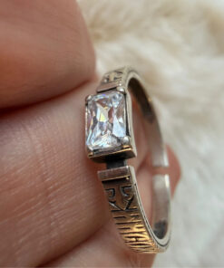 Men/women Sterling silver ring “safe and protect” size V