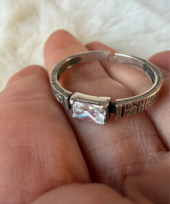 Men/women Sterling silver ring “safe and protect” size V