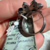 New 925 sterling silver ring with garnets, weight 8.6 g, size O.