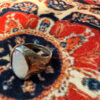 Men’s Eastern-style ring nickel ring, size Q,wight agate (Zard Aqeeq)