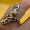New incredible Ethiopian opal sterling silver ring, size P1/2.
