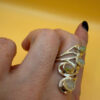 New incredible Ethiopian opal sterling silver ring, size P1/2.