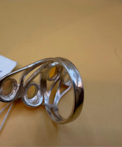 New incredible Ethiopian opal sterling silver ring, size P1/2