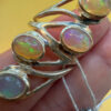 New incredible Ethiopian opal sterling silver ring, size P1/2.
