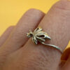 Vintage Soviet 90s Sterling silver ring Uk size N#27