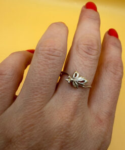 Vintage Soviet 90s Sterling silver ring Uk size N#27