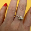 Vintage Soviet 90s Sterling silver ring Uk size N#27