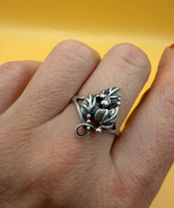 Grape Uk size R vintage Soviet Sterling silver ring