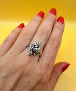 Grape Uk size R vintage Soviet Sterling silver ring