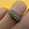 Sparkling CZ sterling silver ring Uk size K#27