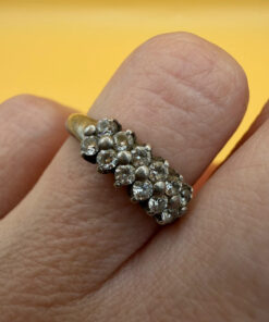 Sparkling CZ sterling silver ring Uk size K#27