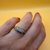 Sparkling CZ sterling silver ring Uk size K#27