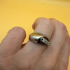 Size N,925 Sterling Silver Ring (Ukraine 1990s Hallmark, Chestnut Leaf)#27