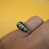 Size N,925 Sterling Silver Ring (Ukraine 1990s Hallmark, Chestnut Leaf)#27
