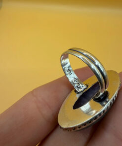 Moss Agate 925 Silver Ring US Q