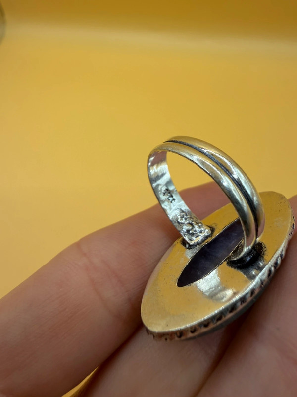 Moss Agate 925 Silver Ring US Q