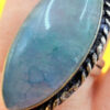 Moss Agate 925 Silver Ring US Q