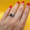 Vintage Soviet Ruby Sterling silver ring Uk size K#27