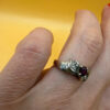 Vintage Soviet Ruby Sterling silver ring Uk size K#27