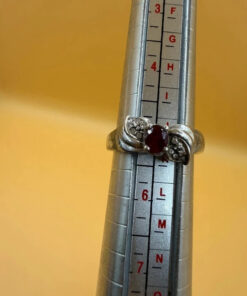 Vintage Soviet Ruby Sterling silver ring Uk size K