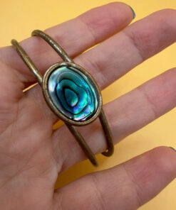 Vintage Oval blue Abalone Bangle