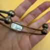 Vintage Oval blue Abalone Bangle.