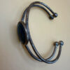 Vintage Oval blue Abalone Bangle.