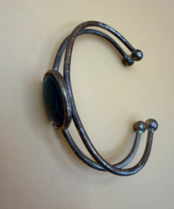 Vintage Oval blue Abalone Bangle