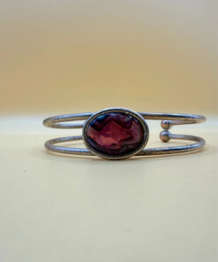 Vintage Oval pink Abalone Bangle