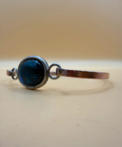 Vintage Oval blue Abalone Bangle