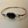 Vintage Oval blue Abalone Bangle.